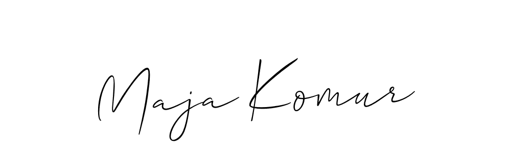 How to make Maja Komur name signature. Use Allison_Script style for creating short signs online. This is the latest handwritten sign. Maja Komur signature style 2 images and pictures png