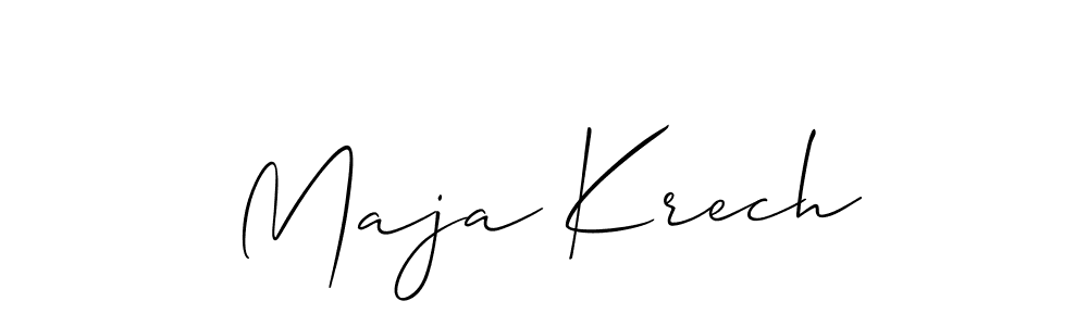 Maja Krech stylish signature style. Best Handwritten Sign (Allison_Script) for my name. Handwritten Signature Collection Ideas for my name Maja Krech. Maja Krech signature style 2 images and pictures png