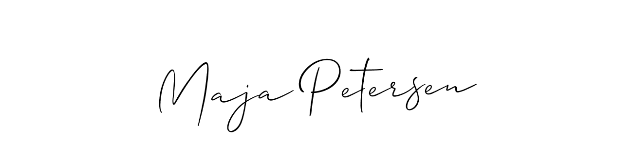 The best way (Allison_Script) to make a short signature is to pick only two or three words in your name. The name Maja Petersen include a total of six letters. For converting this name. Maja Petersen signature style 2 images and pictures png