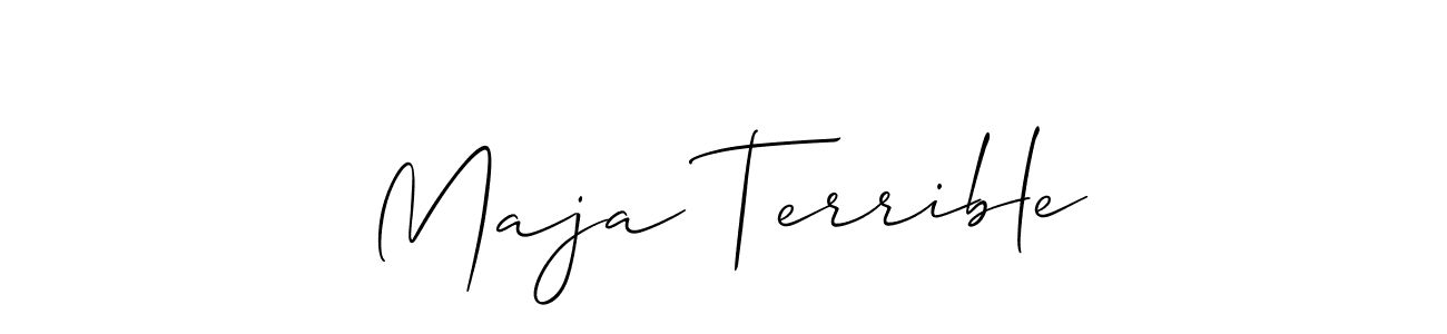 Check out images of Autograph of Maja Terrible name. Actor Maja Terrible Signature Style. Allison_Script is a professional sign style online. Maja Terrible signature style 2 images and pictures png