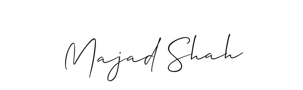 You should practise on your own different ways (Allison_Script) to write your name (Majad Shah) in signature. don't let someone else do it for you. Majad Shah signature style 2 images and pictures png
