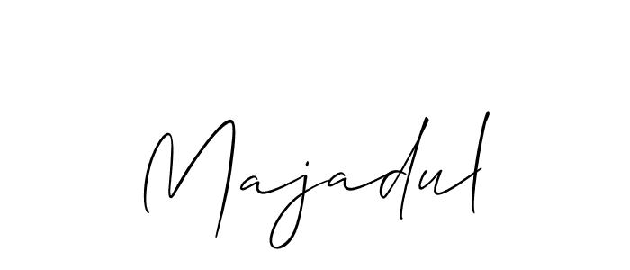 Allison_Script is a professional signature style that is perfect for those who want to add a touch of class to their signature. It is also a great choice for those who want to make their signature more unique. Get Majadul name to fancy signature for free. Majadul signature style 2 images and pictures png