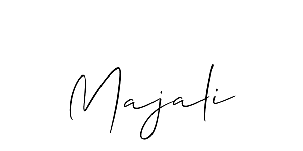 Design your own signature with our free online signature maker. With this signature software, you can create a handwritten (Allison_Script) signature for name Majali. Majali signature style 2 images and pictures png