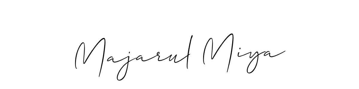 Also You can easily find your signature by using the search form. We will create Majarul Miya name handwritten signature images for you free of cost using Allison_Script sign style. Majarul Miya signature style 2 images and pictures png