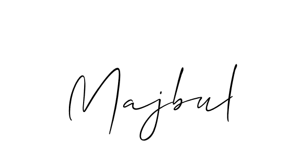 How to make Majbul name signature. Use Allison_Script style for creating short signs online. This is the latest handwritten sign. Majbul signature style 2 images and pictures png