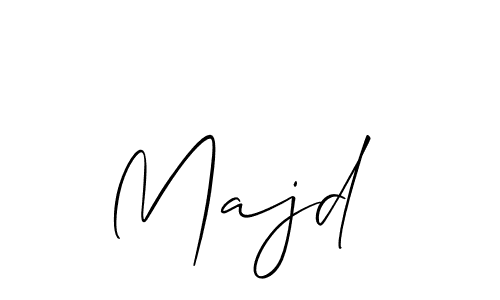 The best way (Allison_Script) to make a short signature is to pick only two or three words in your name. The name Majd  include a total of six letters. For converting this name. Majd  signature style 2 images and pictures png