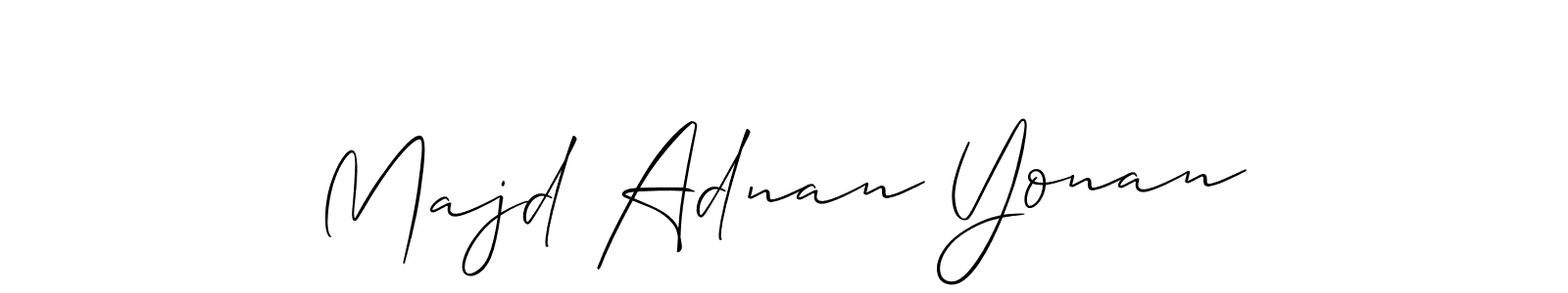 How to Draw Majd Adnan Yonan signature style? Allison_Script is a latest design signature styles for name Majd Adnan Yonan. Majd Adnan Yonan signature style 2 images and pictures png