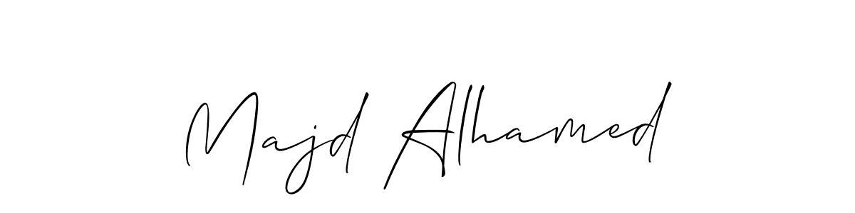 Similarly Allison_Script is the best handwritten signature design. Signature creator online .You can use it as an online autograph creator for name Majd Alhamed. Majd Alhamed signature style 2 images and pictures png