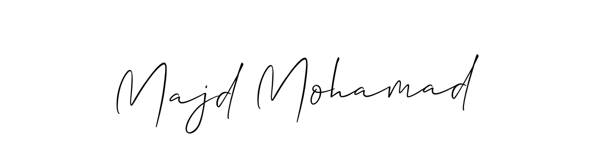 Allison_Script is a professional signature style that is perfect for those who want to add a touch of class to their signature. It is also a great choice for those who want to make their signature more unique. Get Majd Mohamad name to fancy signature for free. Majd Mohamad signature style 2 images and pictures png