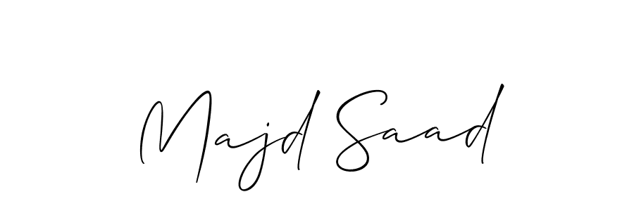 This is the best signature style for the Majd Saad name. Also you like these signature font (Allison_Script). Mix name signature. Majd Saad signature style 2 images and pictures png