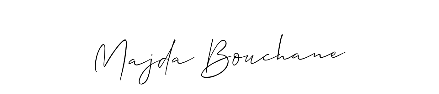 Make a short Majda Bouchane signature style. Manage your documents anywhere anytime using Allison_Script. Create and add eSignatures, submit forms, share and send files easily. Majda Bouchane signature style 2 images and pictures png