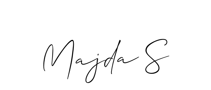 You can use this online signature creator to create a handwritten signature for the name Majda S. This is the best online autograph maker. Majda S signature style 2 images and pictures png