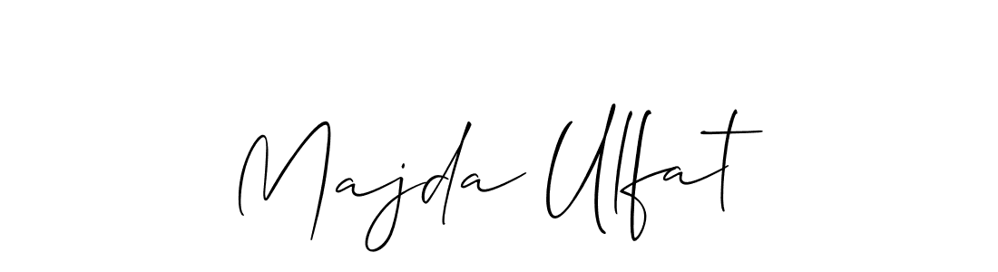 Use a signature maker to create a handwritten signature online. With this signature software, you can design (Allison_Script) your own signature for name Majda Ulfat. Majda Ulfat signature style 2 images and pictures png
