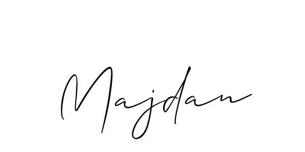 You should practise on your own different ways (Allison_Script) to write your name (Majdan) in signature. don't let someone else do it for you. Majdan signature style 2 images and pictures png
