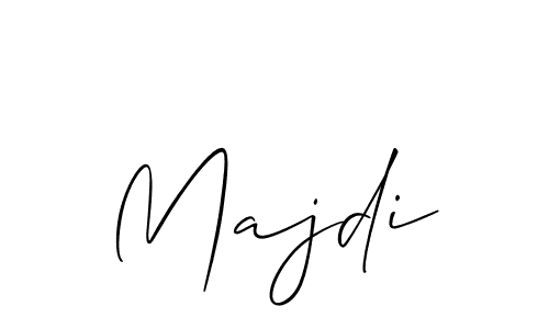 Use a signature maker to create a handwritten signature online. With this signature software, you can design (Allison_Script) your own signature for name Majdi. Majdi signature style 2 images and pictures png