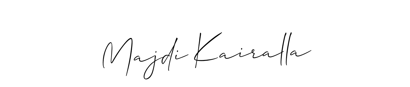 Design your own signature with our free online signature maker. With this signature software, you can create a handwritten (Allison_Script) signature for name Majdi Kairalla. Majdi Kairalla signature style 2 images and pictures png