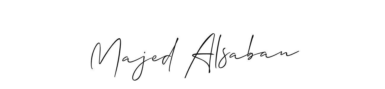 You should practise on your own different ways (Allison_Script) to write your name (Majed Alsaban) in signature. don't let someone else do it for you. Majed Alsaban signature style 2 images and pictures png