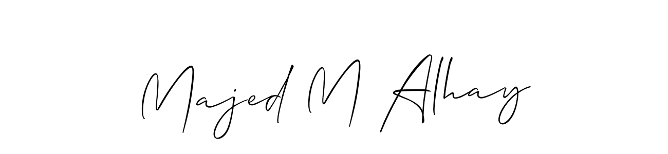 This is the best signature style for the Majed M Alhay name. Also you like these signature font (Allison_Script). Mix name signature. Majed M Alhay signature style 2 images and pictures png