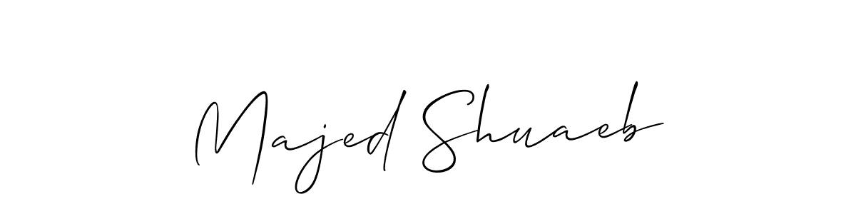 Majed Shuaeb stylish signature style. Best Handwritten Sign (Allison_Script) for my name. Handwritten Signature Collection Ideas for my name Majed Shuaeb. Majed Shuaeb signature style 2 images and pictures png
