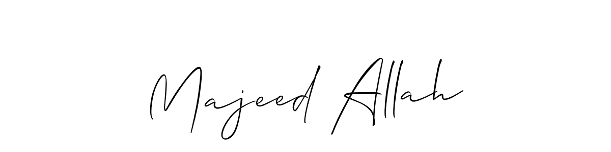 Use a signature maker to create a handwritten signature online. With this signature software, you can design (Allison_Script) your own signature for name Majeed Allah. Majeed Allah signature style 2 images and pictures png