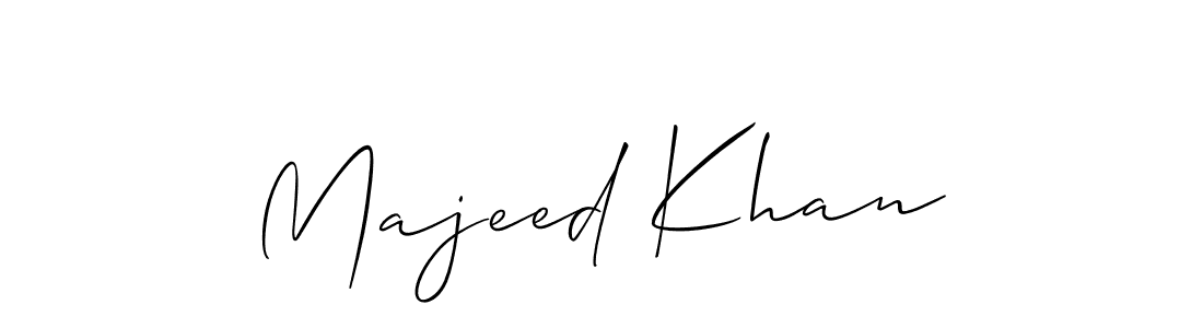 Make a beautiful signature design for name Majeed Khan. With this signature (Allison_Script) style, you can create a handwritten signature for free. Majeed Khan signature style 2 images and pictures png