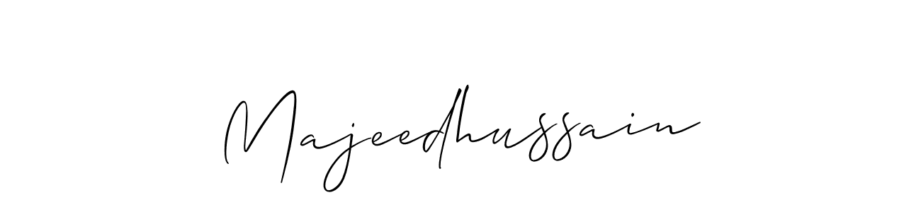 Create a beautiful signature design for name Majeedhussain. With this signature (Allison_Script) fonts, you can make a handwritten signature for free. Majeedhussain signature style 2 images and pictures png