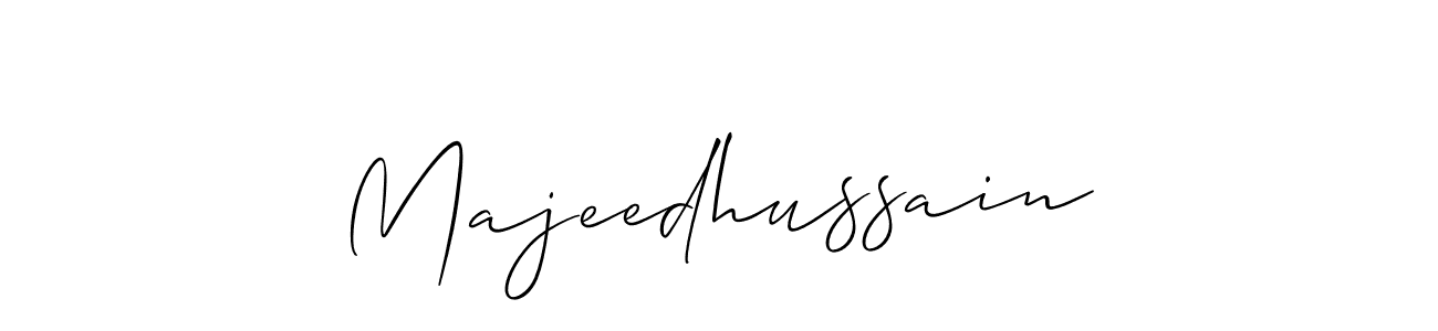 It looks lik you need a new signature style for name Majeedhussain. Design unique handwritten (Allison_Script) signature with our free signature maker in just a few clicks. Majeedhussain signature style 2 images and pictures png