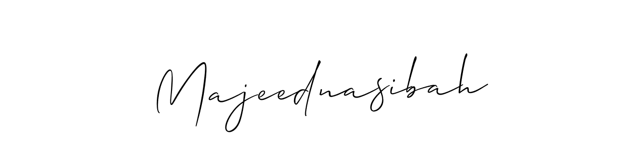 The best way (Allison_Script) to make a short signature is to pick only two or three words in your name. The name Majeednasibah include a total of six letters. For converting this name. Majeednasibah signature style 2 images and pictures png
