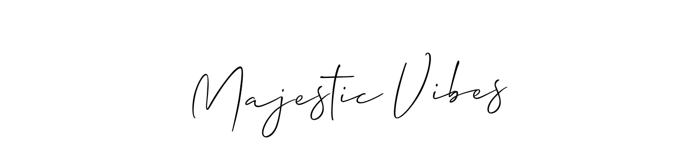 It looks lik you need a new signature style for name Majestic Vibes. Design unique handwritten (Allison_Script) signature with our free signature maker in just a few clicks. Majestic Vibes signature style 2 images and pictures png
