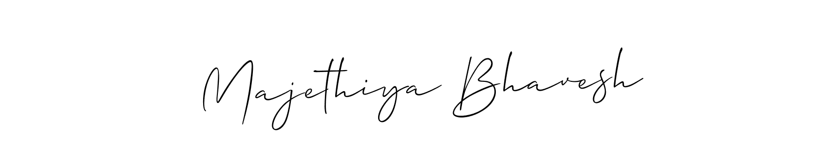 Also we have Majethiya Bhavesh name is the best signature style. Create professional handwritten signature collection using Allison_Script autograph style. Majethiya Bhavesh signature style 2 images and pictures png