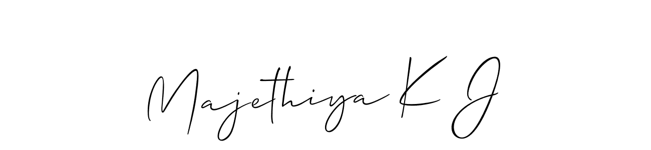 You should practise on your own different ways (Allison_Script) to write your name (Majethiya K J) in signature. don't let someone else do it for you. Majethiya K J signature style 2 images and pictures png