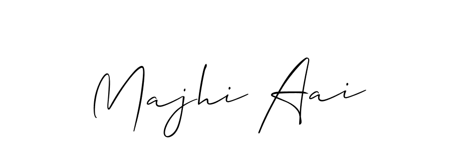 How to Draw Majhi Aai signature style? Allison_Script is a latest design signature styles for name Majhi Aai. Majhi Aai signature style 2 images and pictures png