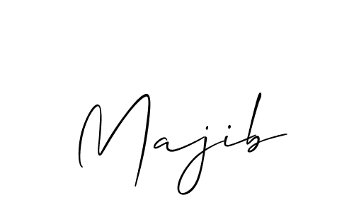 How to make Majib signature? Allison_Script is a professional autograph style. Create handwritten signature for Majib name. Majib signature style 2 images and pictures png