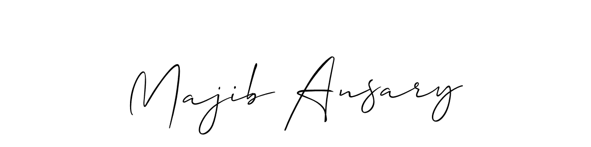 Use a signature maker to create a handwritten signature online. With this signature software, you can design (Allison_Script) your own signature for name Majib Ansary. Majib Ansary signature style 2 images and pictures png