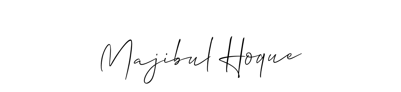 You should practise on your own different ways (Allison_Script) to write your name (Majibul Hoque) in signature. don't let someone else do it for you. Majibul Hoque signature style 2 images and pictures png