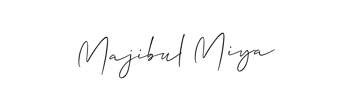 You should practise on your own different ways (Allison_Script) to write your name (Majibul Miya) in signature. don't let someone else do it for you. Majibul Miya signature style 2 images and pictures png