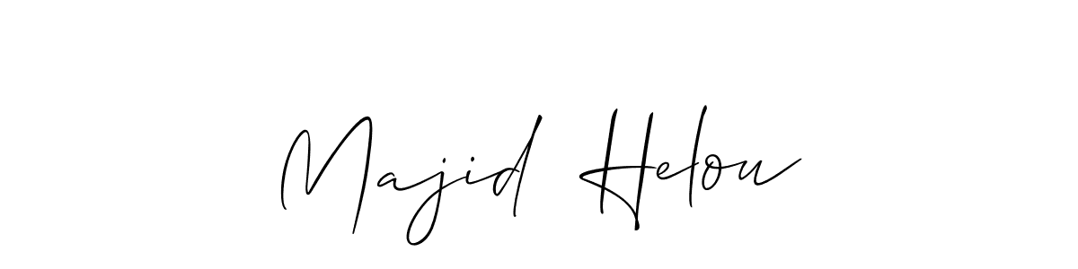 Majid  Helou stylish signature style. Best Handwritten Sign (Allison_Script) for my name. Handwritten Signature Collection Ideas for my name Majid  Helou. Majid  Helou signature style 2 images and pictures png