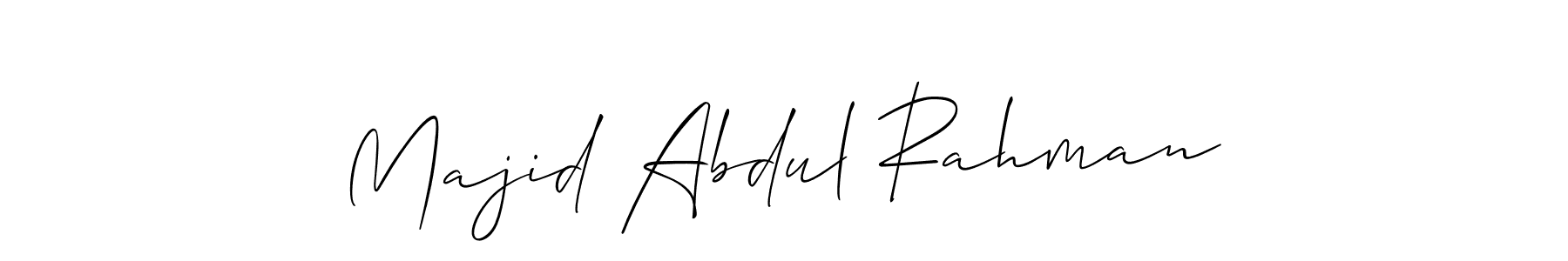 Use a signature maker to create a handwritten signature online. With this signature software, you can design (Allison_Script) your own signature for name Majid Abdul Rahman. Majid Abdul Rahman signature style 2 images and pictures png