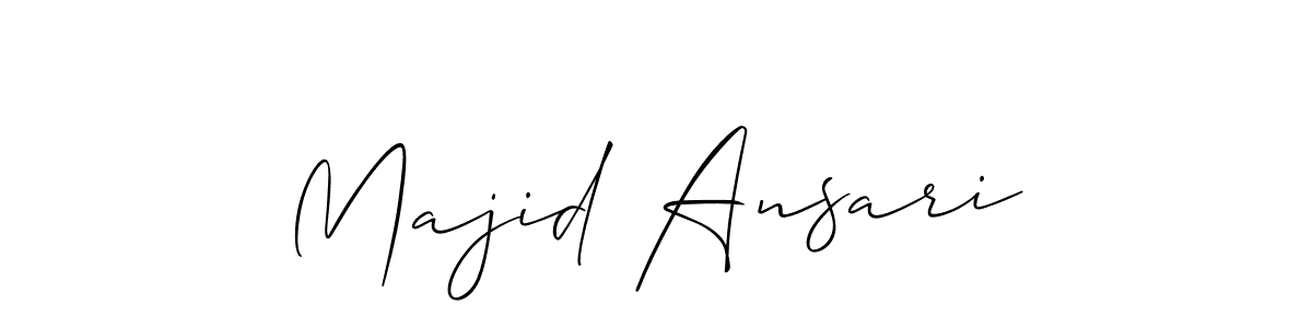 Use a signature maker to create a handwritten signature online. With this signature software, you can design (Allison_Script) your own signature for name Majid Ansari. Majid Ansari signature style 2 images and pictures png
