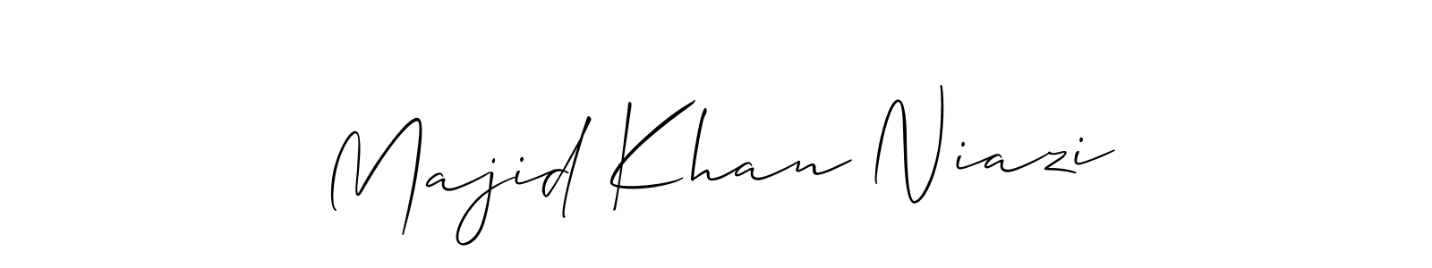 Similarly Allison_Script is the best handwritten signature design. Signature creator online .You can use it as an online autograph creator for name Majid Khan Niazi. Majid Khan Niazi signature style 2 images and pictures png