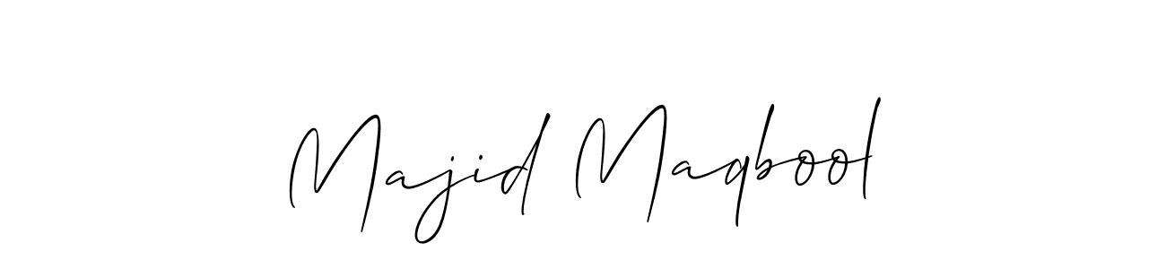 Create a beautiful signature design for name Majid Maqbool. With this signature (Allison_Script) fonts, you can make a handwritten signature for free. Majid Maqbool signature style 2 images and pictures png