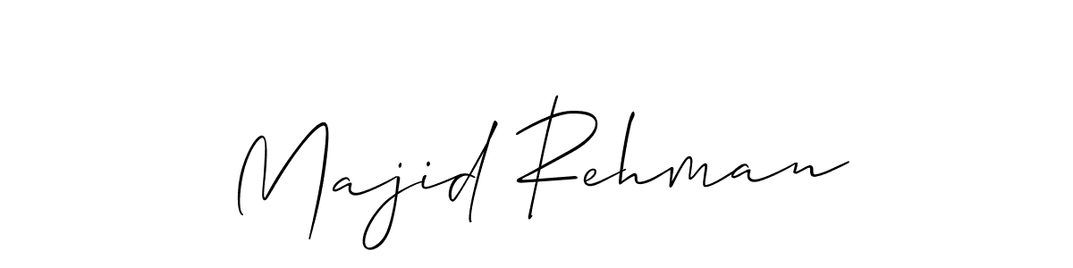 Use a signature maker to create a handwritten signature online. With this signature software, you can design (Allison_Script) your own signature for name Majid Rehman. Majid Rehman signature style 2 images and pictures png