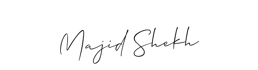 You should practise on your own different ways (Allison_Script) to write your name (Majid Shekh) in signature. don't let someone else do it for you. Majid Shekh signature style 2 images and pictures png