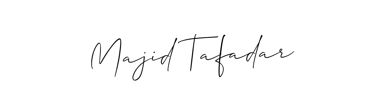 Allison_Script is a professional signature style that is perfect for those who want to add a touch of class to their signature. It is also a great choice for those who want to make their signature more unique. Get Majid Tafadar name to fancy signature for free. Majid Tafadar signature style 2 images and pictures png