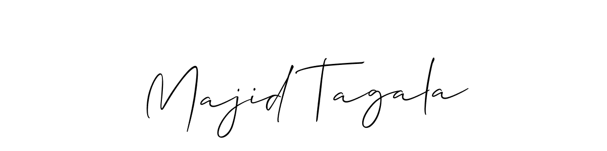 Design your own signature with our free online signature maker. With this signature software, you can create a handwritten (Allison_Script) signature for name Majid Tagala. Majid Tagala signature style 2 images and pictures png