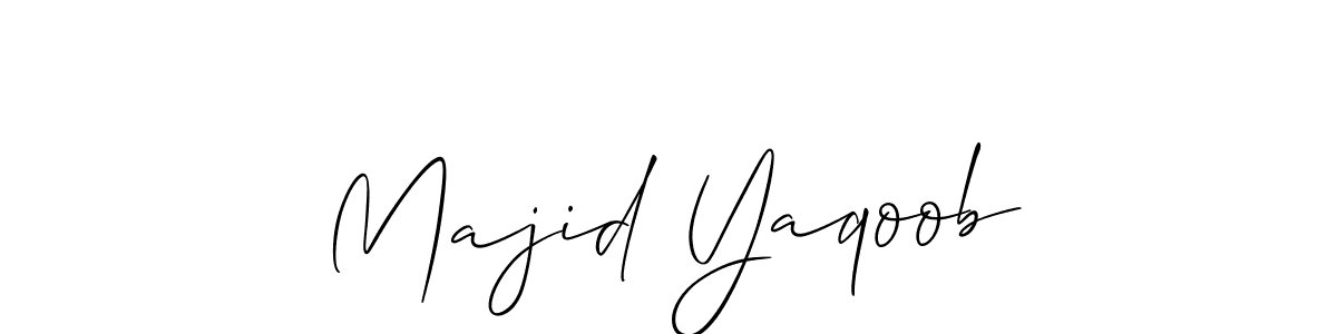 Design your own signature with our free online signature maker. With this signature software, you can create a handwritten (Allison_Script) signature for name Majid Yaqoob. Majid Yaqoob signature style 2 images and pictures png