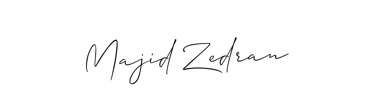 How to make Majid Zedran name signature. Use Allison_Script style for creating short signs online. This is the latest handwritten sign. Majid Zedran signature style 2 images and pictures png