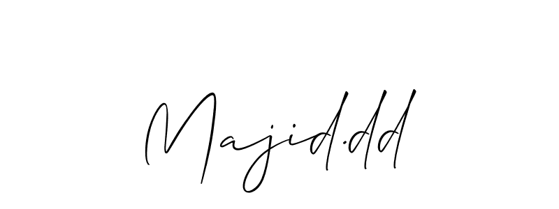 Use a signature maker to create a handwritten signature online. With this signature software, you can design (Allison_Script) your own signature for name Majid.dd. Majid.dd signature style 2 images and pictures png