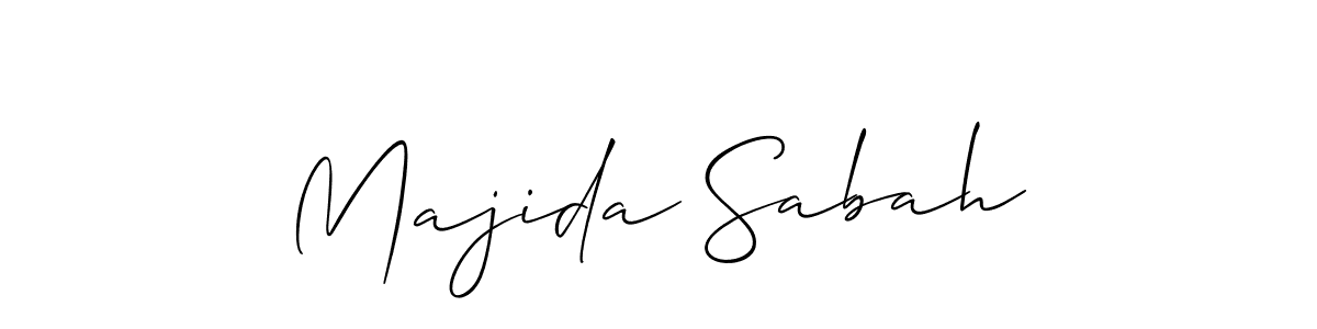 Make a beautiful signature design for name Majida Sabah. With this signature (Allison_Script) style, you can create a handwritten signature for free. Majida Sabah signature style 2 images and pictures png