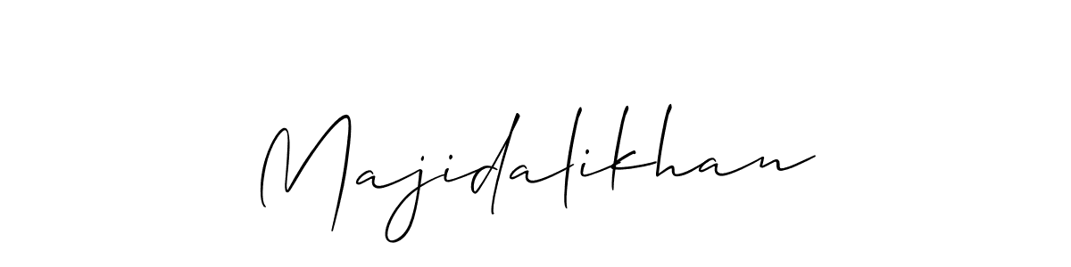 Make a beautiful signature design for name Majidalikhan. With this signature (Allison_Script) style, you can create a handwritten signature for free. Majidalikhan signature style 2 images and pictures png